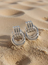Knot Stud Earrings | Silver