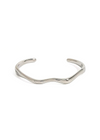 Silver bracelet on a white background