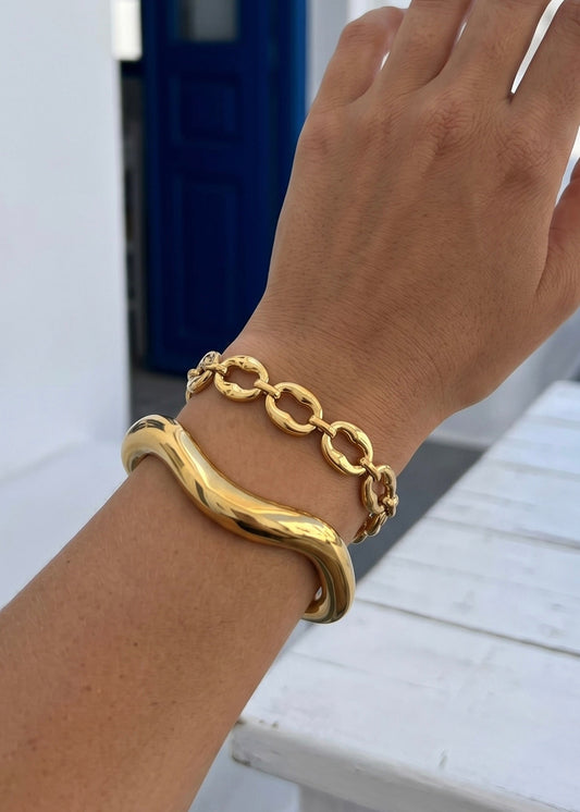 Wave Cuff | Gold