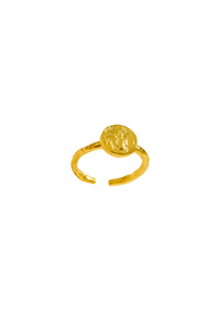 Erosion Textured Round Open Ring