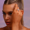 Wave Open Ring - Rhodium Plated Sterling Silver - Hypoallergenic - Ring - ONNNIII