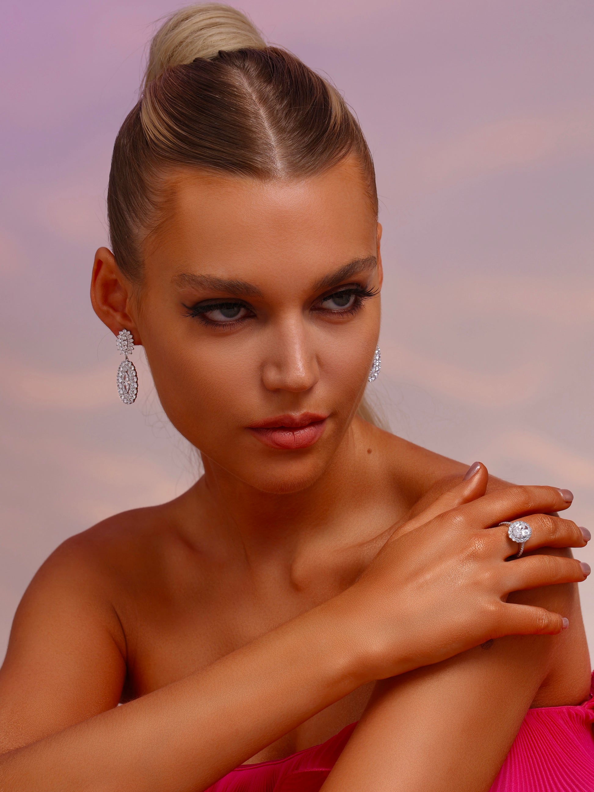 Double Oval Drop Earrings - Earrings - ONNNIII