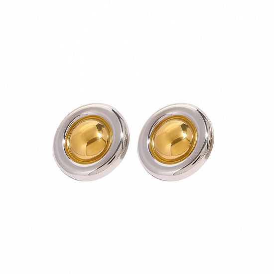 Retro Round Stud Earrings | Gold/Silver - Default Title - Earrings - ONNNIII