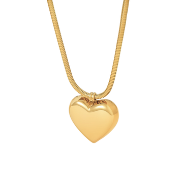 Puffy Heart Pendant Necklace