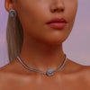 Rose Pendant Tennis Choker Necklace - Necklace - ONNNIII