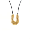 U Pendant Rope Necklace｜Gold