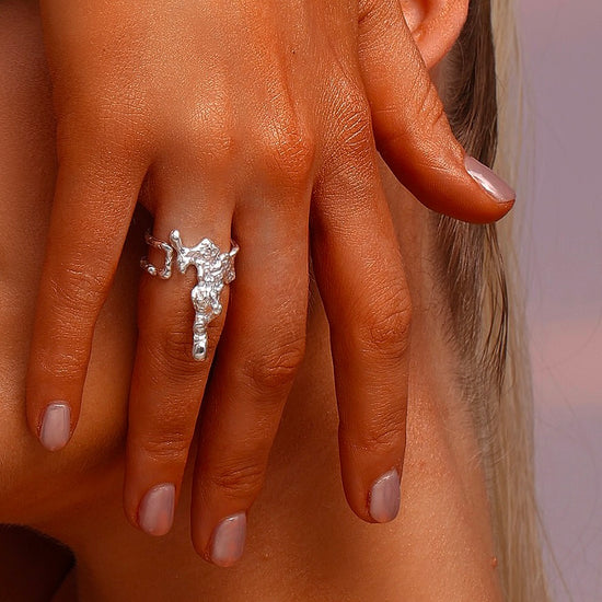 Erosion Textured Open Ring - Ring - ONNNIII