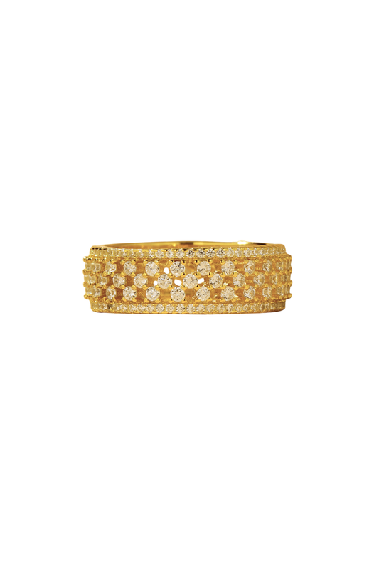 5-Row Pavé Ring - Gold