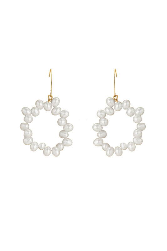 Freshwater Pearl Wire Hook Earrings