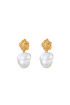 Baroque Pearl Rose Earrings