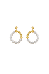Keshi Pearl Drop Stud Earrings - 22K Gold Vermeil
