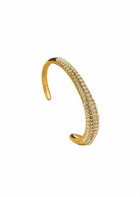 Cuff Inlaid with Pearls & CZ
