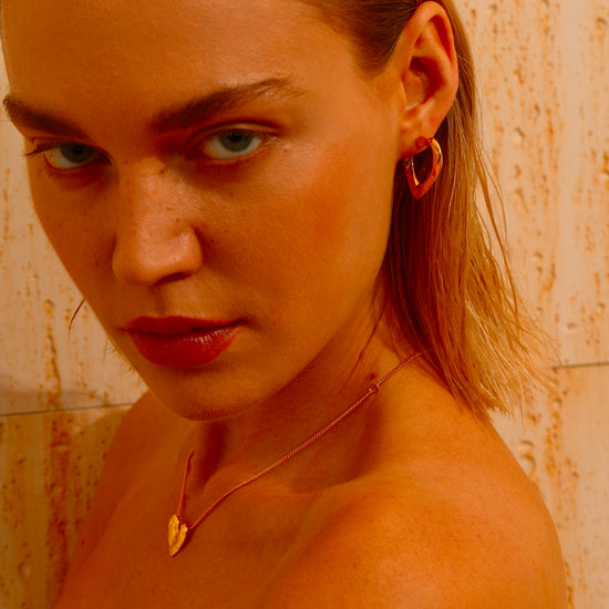 Twisted Triangle Hoop Earrings - Earrings - ONNNIII