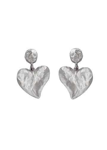 ONNNIII Heart Drop Earrings | Silver