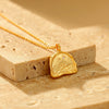 Textured Half Moon Star Ocean Pendant Necklace - 18K Gold Vermeil - Necklace - ONNNIII