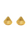 Shell Stud Earrings - Gold