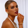 Gold Rim Pearl Stud Earrings - Earrings - ONNNIII