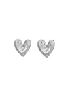 ONNNIII Heart Stud Earrings | Silver