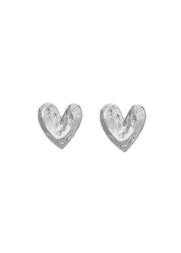 ONNNIII Heart Stud Earrings | Silver