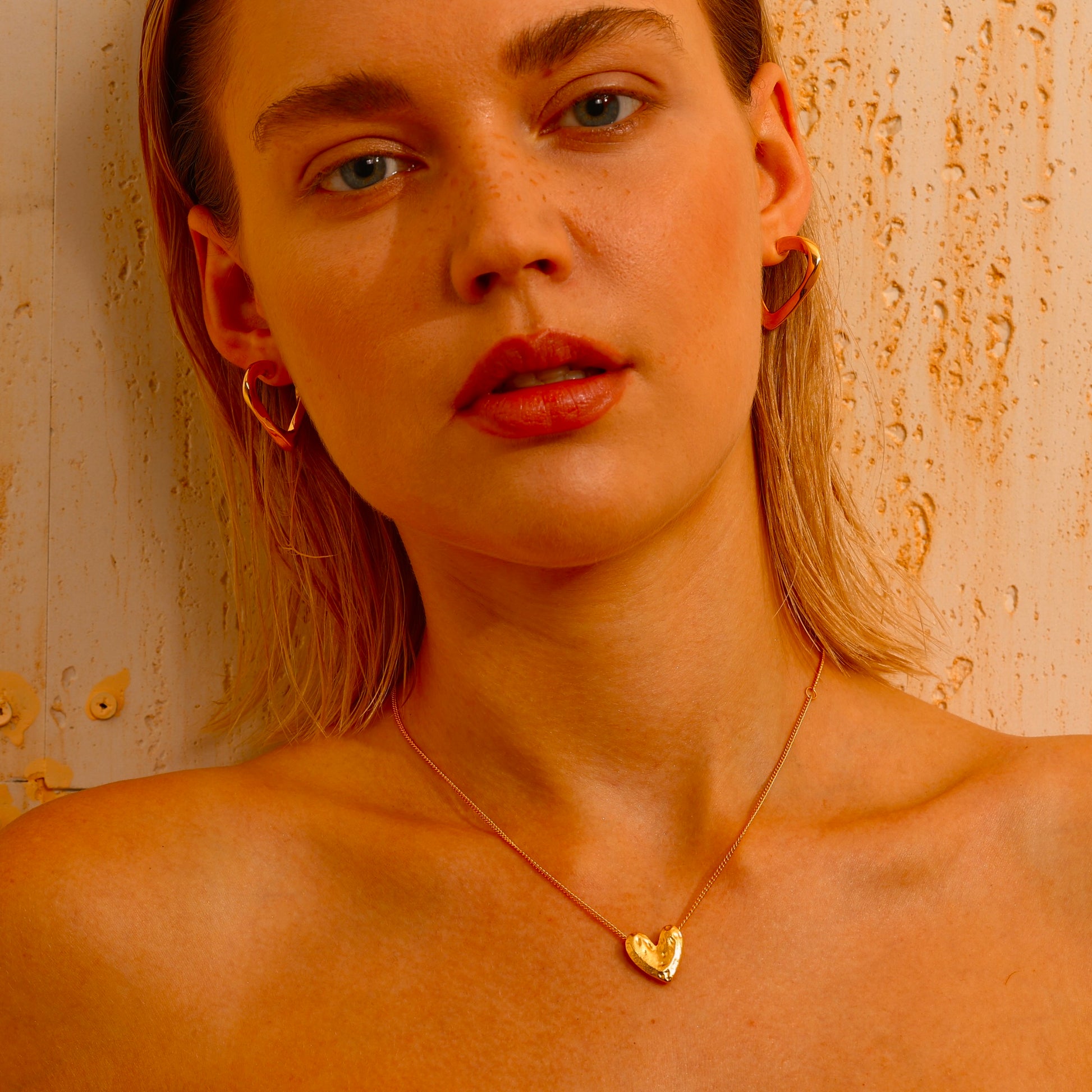 Textured Heart Pendant Necklace - Necklace - ONNNIII
