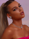 Rose Pendant Tennis Choker Necklace - Necklace - ONNNIII