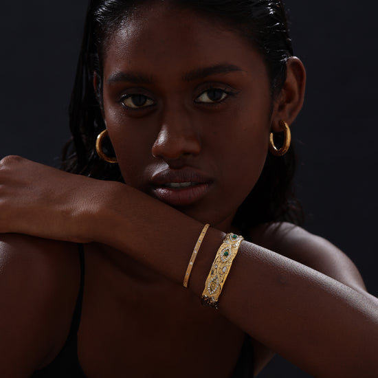 Erosion Textured Chunky Hoops - Earrings - ONNNIII