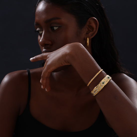 Erosion Textured Chunky Hoops - Earrings - ONNNIII