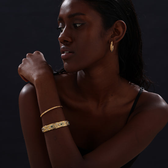 Erosion Textured Chunky Hoops - Earrings - ONNNIII