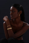Textured Cuff Bangle - Gold - Bracelet - ONNNIII