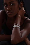 Textured Cuff Bangle - Silver - Bracelet - ONNNIII