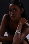 Textured Cuff Bangle - Silver - Bracelet - ONNNIII