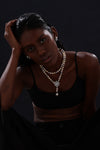 Snow Flower Pearl Drop Necklace - 4 Ways to Wear - Multicolour - Long Necklace - ONNNIII