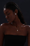 Halo Round Cut CZ Pendant Necklace - Necklace - ONNNIII