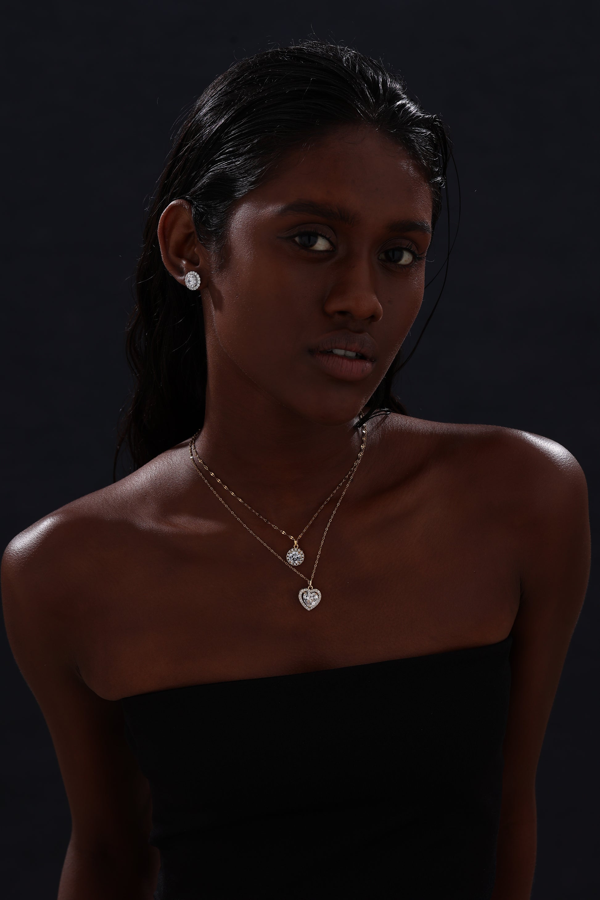 Halo Round Cut CZ Pendant Necklace - Necklace - ONNNIII