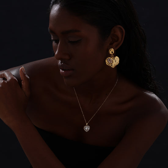 Heart Drop Earrings - Earrings - ONNNIII
