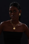 T-bar Curb Chain Necklace with Ancient Coin - Unisex - Necklace - ONNNIII