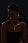 T-bar Curb Chain Necklace with Ancient Coin - Unisex - Necklace - ONNNIII