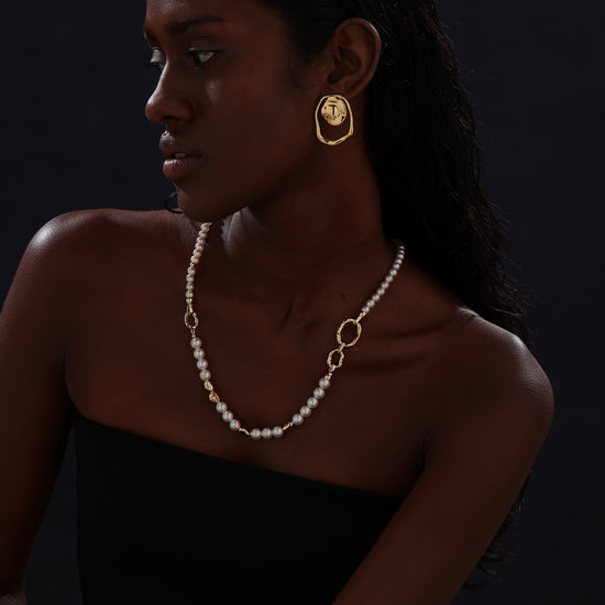 Pearl Beaded Long Necklace - Necklace - ONNNIII
