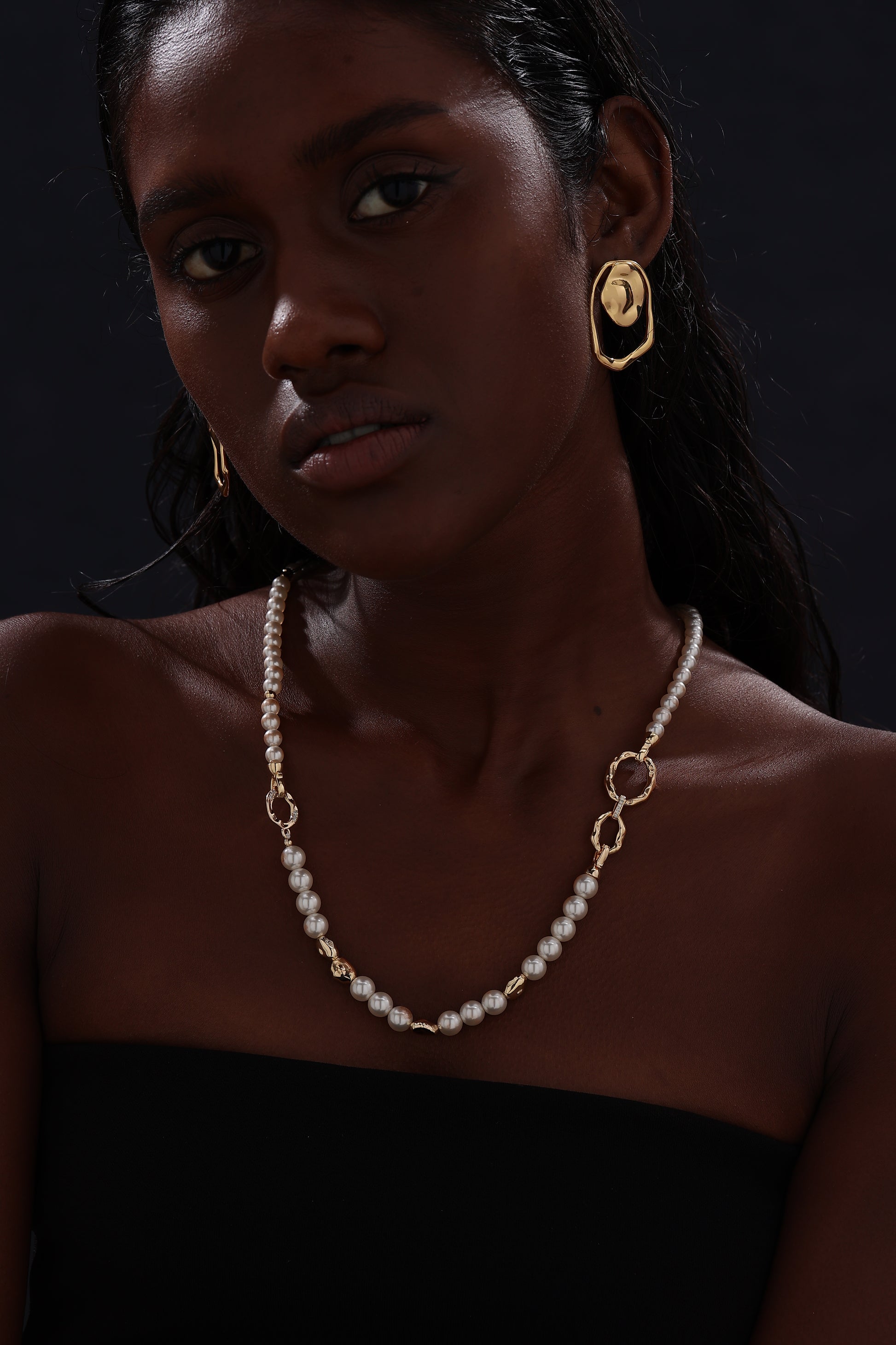 Pearl Beaded Long Necklace - Necklace - ONNNIII