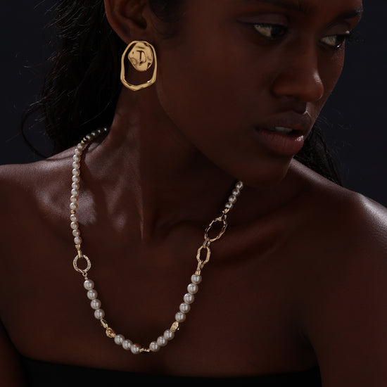 Wave Textured Stud Earrings - Earrings - ONNNIII