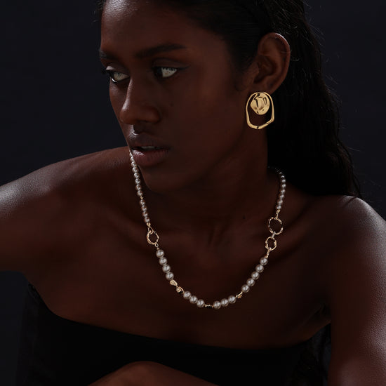 Pearl Beaded Long Necklace - Necklace - ONNNIII