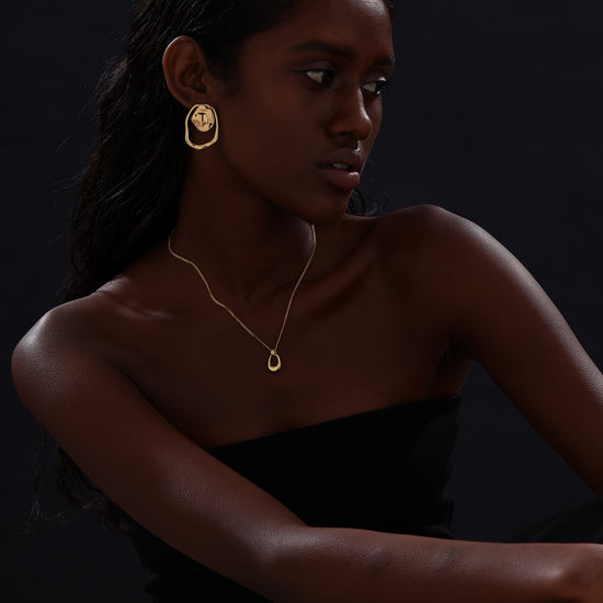 Wave Textured Stud Earrings - Earrings - ONNNIII