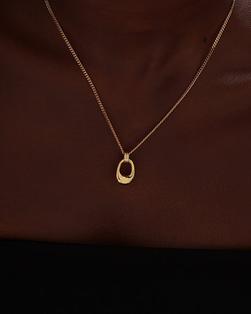 Circle Pendant Necklace - 22K Gold Vermeil