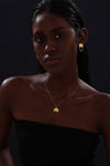 Textured Half Moon Star Ocean Pendant Necklace - 18K Gold Vermeil - Necklace - ONNNIII