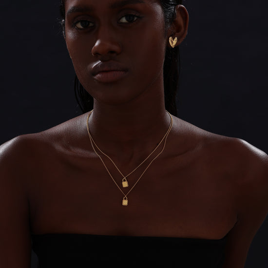 Letter Lock Pendant Necklace - Necklace - ONNNIII