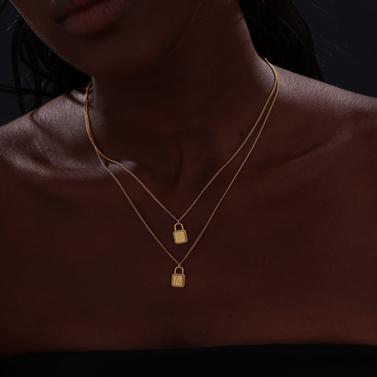 Letter Lock Pendant Necklace - Necklace - ONNNIII