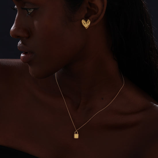 Letter Lock Pendant Necklace - Necklace - ONNNIII