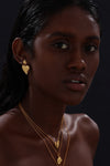 Textured Heart Drop Earrings - Earrings - ONNNIII