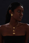 Textured Heart Drop Earrings - Earrings - ONNNIII