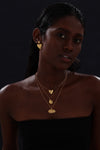 Textured Heart Drop Earrings - Earrings - ONNNIII